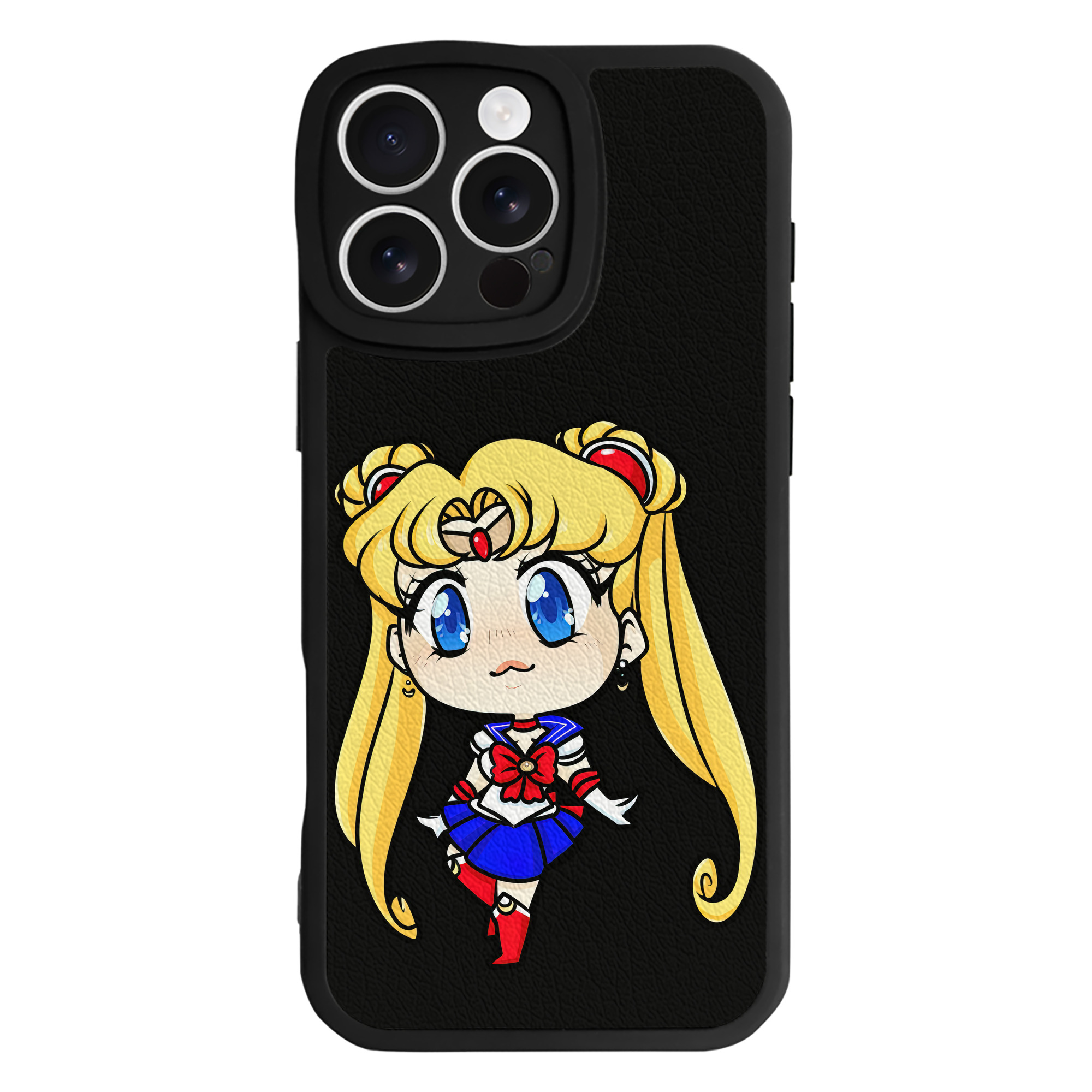 （画像用） 美少女戦士セーラームーン 月野 うさぎ つきの うさぎ Sailor Moon Tsukino Usagi 【iPhone 16シリーズ対応】シリコンスマホケース（レザー調） 材質：シリコン
